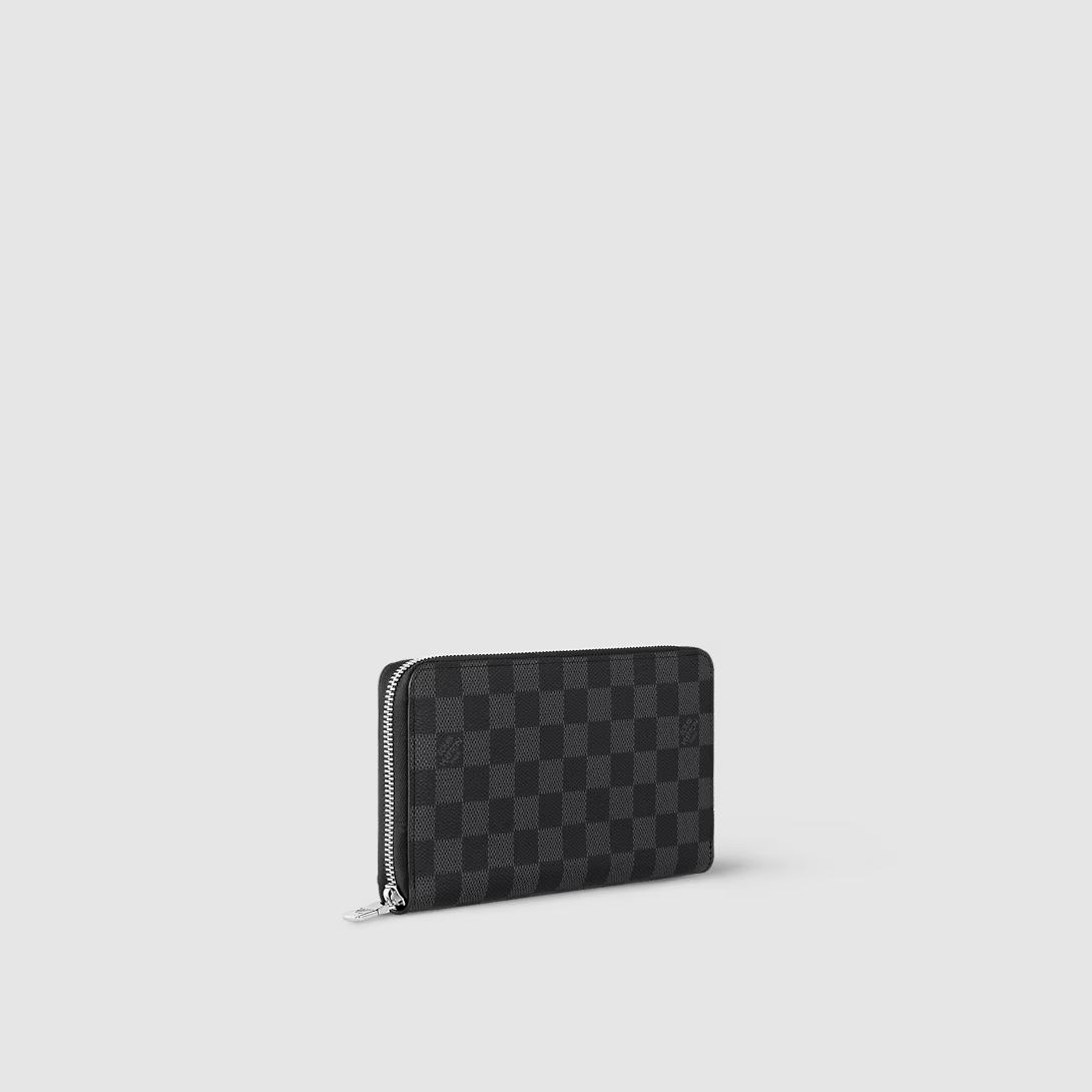 Ví Louis Vuitton Zippy Organizer Damier Graphite Nam Đen